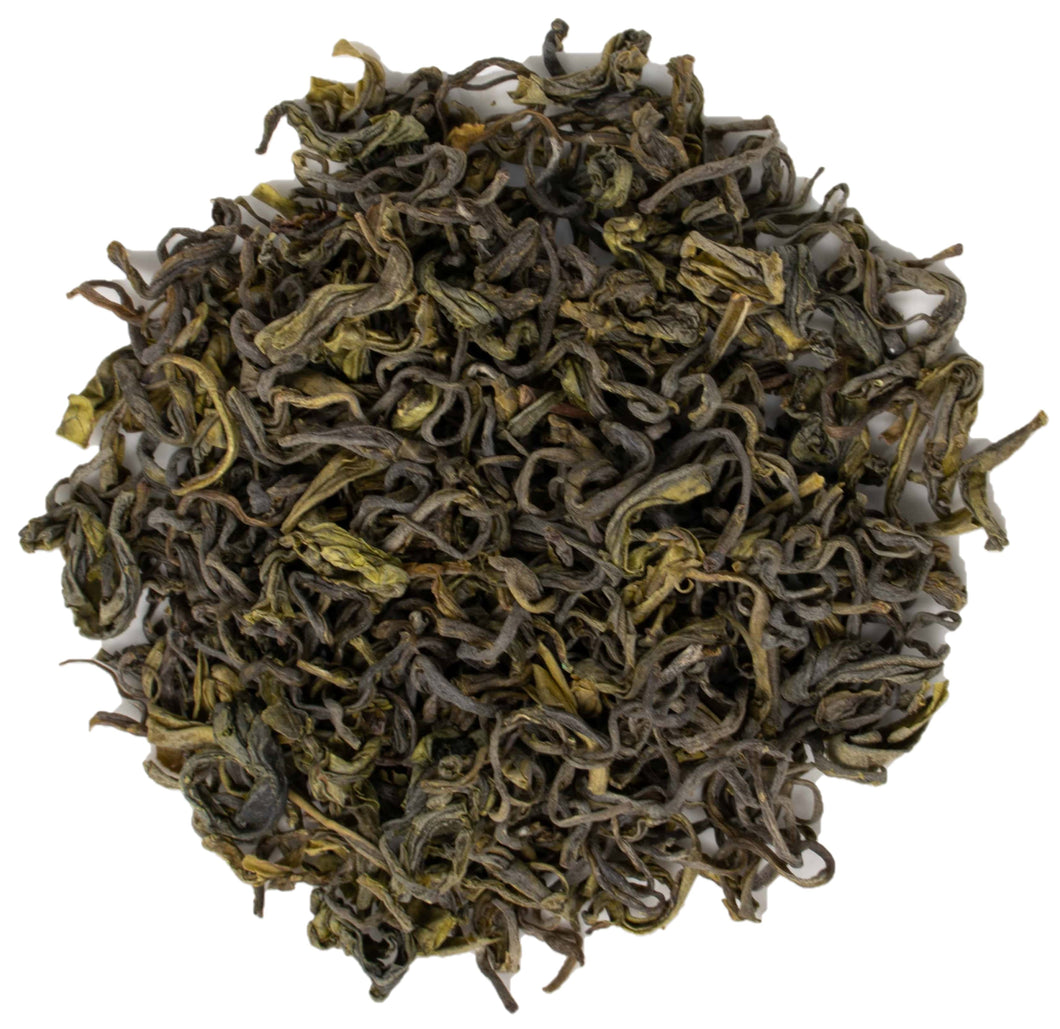 Anji Baicha with simple panfried green form factor.